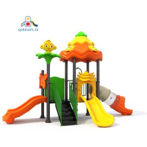 High quality Colorful kids children playground park tube slide plastic games for kids Large Amusement Park