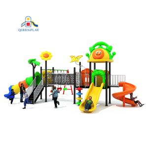 High quality Outdoor amusement park games large  playground equipment plastic slide for kids