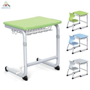 Cheap preschool furniture adjustable desk student study classroom desk and chair set
