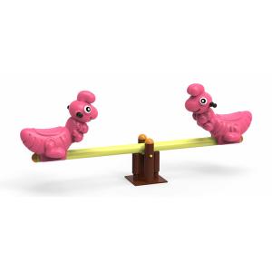 High Quality Outdoor Games adult Seesaw for kids Cartoon Style plastic Seesaw metal children playground  seat animal seesaw