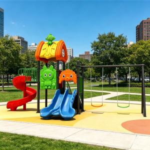 Commercial Outdoor Playground Slide Set Durable Plastic Play Equipment Manufacturer Direct Supply for Amusement Park Play Areas