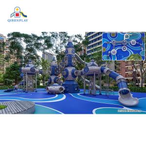 Combination large outdoor stainless steel slide customized commercial plastic outdoor kids playground equipment