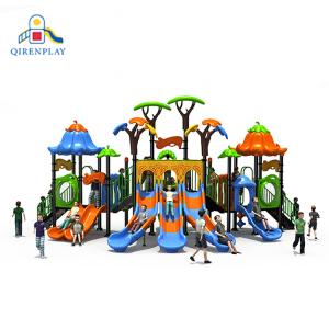 Approved Outdoor Amusement Park Playground Equipment Plastic Slide For Kids