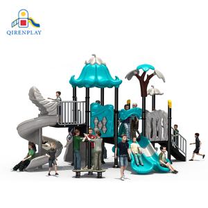 Residential community public recreation game park outdoor kids slides outdoor plastic playground equipment