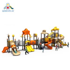 High Quality Multifunctional outdoor games amusement park children plastic swing slide outdoor playground for mcdonalds