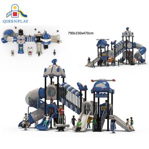 Children Amusement Park Large Aircraft Combination Slide Outdoor Playground Equipment Plastic Slide