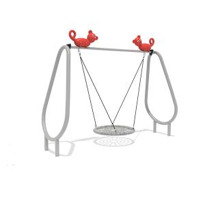 Kids Play set Outdoor Playground Swing with Seat Plastic Coated Carabiners for Easy Install