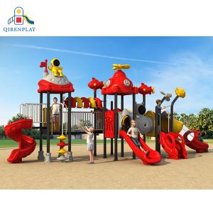 TUV Model game children school/amusement park equipment plastic playhouses kids playsets outdoor commercial playground slide